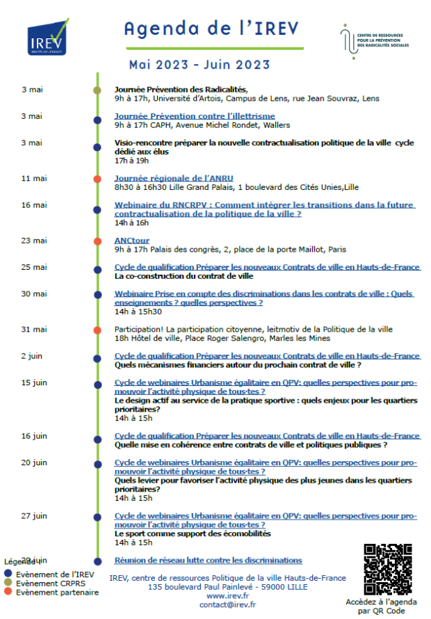 Agenda De L'IREV : Mai-juin 2023 | IREV - Centre De Ressources ...